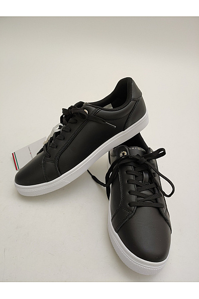TOMMY HILFIGER Dámské tenisky Essential TH Gold Sneaker Černé Velikost EU 40 | TOMMY HILFIGER | obrázek 9