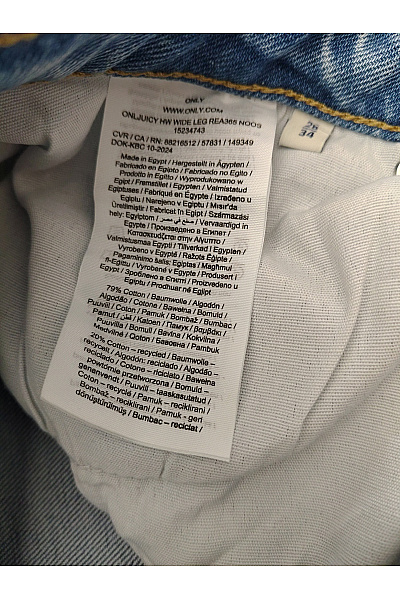 ONLY Dámské bavlněné džíny s vysokým pasem wide leg Velikost 26/34 | ONLY | obrázek 5