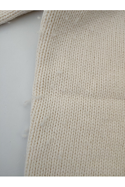 Béžový vlněný oversized pulovr pletený basic Vel. EU 36 | Unimoda | obrázek 4