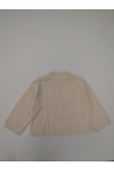 Béžový vlněný oversized pulovr pletený basic Vel. EU 36 | Unimoda | obrázek 8