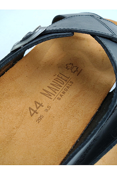 Mandel Sandals Pánské kožené pantofle s přezkou Velikost EU 44 | Mandel Sandals | obrázek 7