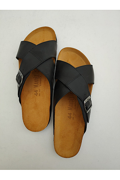 Mandel Sandals Pánské kožené pantofle s přezkou Velikost EU 44 | Mandel Sandals | obrázek 8