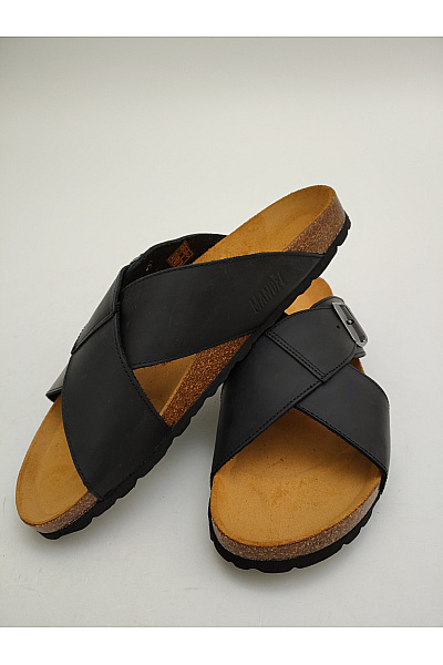 Mandel Sandals Pánské kožené pantofle s přezkou Velikost EU 44 | Mandel Sandals | obrázek 9