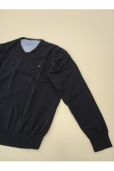 FYNCH-HATTON Pánský bavlněný pulovr s výstřihem do V basic elegantní Vel. X-LARGE | FYNCH-HATTON | obrázek 3