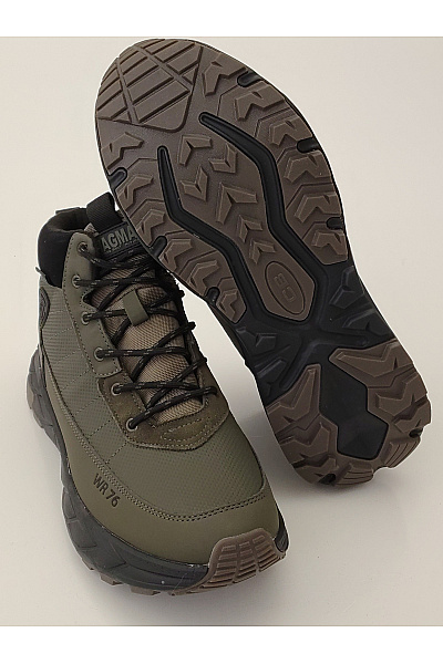 Pánské khaki kotníkové outdoorové boty šněrovací podzimní | Unimoda | obrázek 3