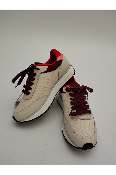 TOMMY HILFIGER Dámské tenisky Jeans TJW Retro Runner Cleated Béžové Červené Vel. EU 37 | TOMMY HILFIGER | obrázek 9
