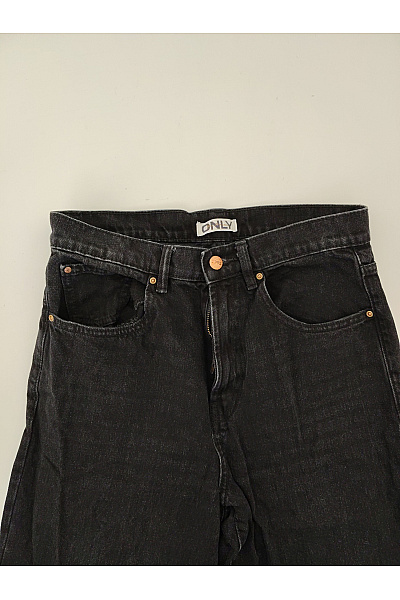 ONLY Dámské černé bavlněné džíny s vysokým pasem wide leg Velikost EU 29/34 | ONLY | obrázek 4