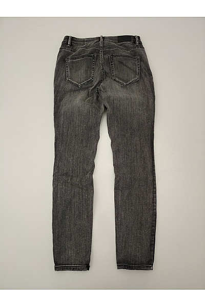 VERO MODA Dámské šedé Bavlněné Skinny Džíny S Vysokým Pasem Vel. EU M/30