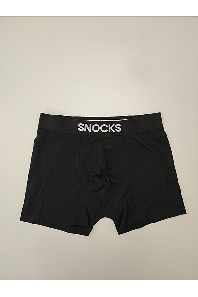 Snocks Pánské černé Bavlněné Boxerky Regular Fit