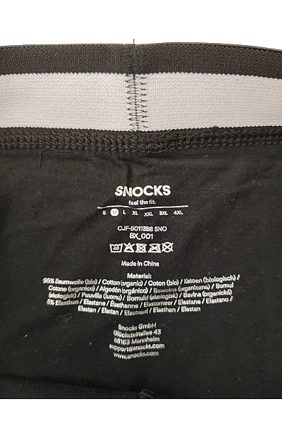 Snocks Pánské černé bavlněné boxerky regular fit | snocks | obrázek 4
