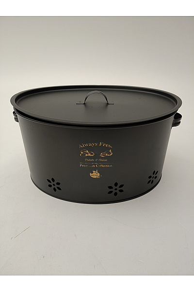 Černý oválný úložný box na brambory a cibuli | Unimoda | obrázek 2