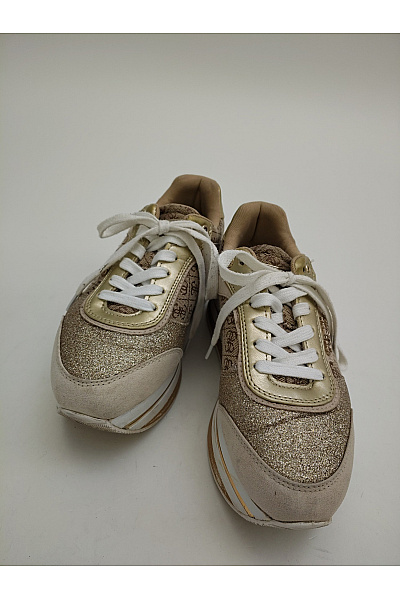Guess Dámské tenisky 4G Logo Platform Sneakers Béžové Zlaté Hnědé Velikost EU 39 | Guess | obrázek 3