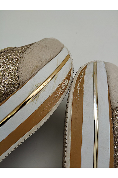 Guess Dámské tenisky 4G Logo Platform Sneakers Béžové Zlaté Hnědé Velikost EU 39 | Guess | obrázek 7