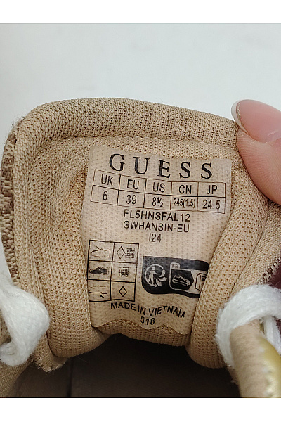 Guess Dámské tenisky 4G Logo Platform Sneakers Béžové Zlaté Hnědé Velikost EU 39 | Guess | obrázek 9
