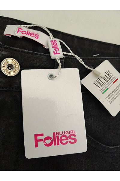 Blugirl Folies Dámské černé bavlněné džíny s vysokým pasem a dírami Velikost 28 | blugirl Folies | obrázek 8