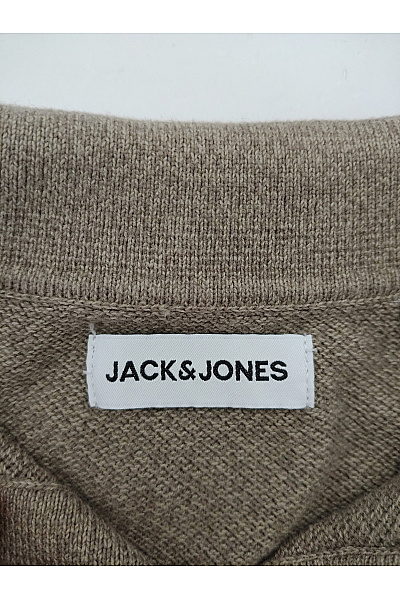 JACK & JONES Pánské khaki bavlněné polo tričko s krátkým rukávem Velikost XL | JACK & JONES | obrázek 5