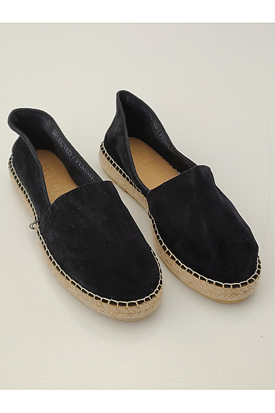 SELECTED Černé dámské semišové espadrilky nazouvací letní Vel. EU 41 | SELECTED | obrázek 2