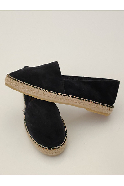SELECTED Černé dámské semišové espadrilky nazouvací letní Vel. EU 41 | SELECTED | obrázek 4