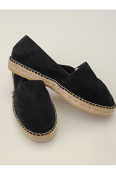 SELECTED Černé dámské semišové espadrilky nazouvací letní Vel. EU 41 | SELECTED | obrázek 5