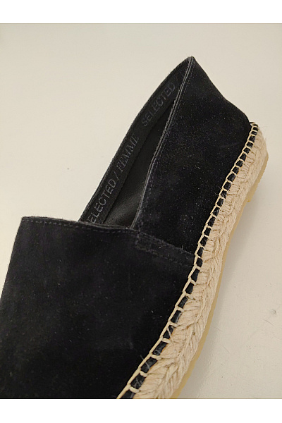 SELECTED Černé dámské semišové espadrilky nazouvací letní Vel. EU 41 | SELECTED | obrázek 7