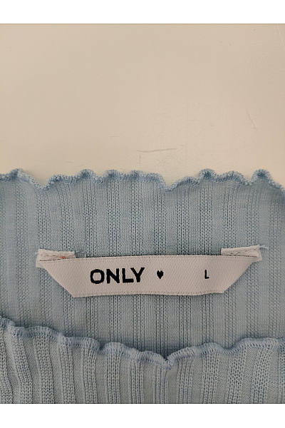 ONLY Dámské modré žebrované tričko s dlouhým rukávem a stojáčkem basic Vel. L | ONLY | obrázek 4