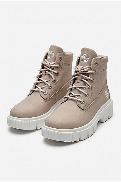 Timberland Béžové Kotníkové Boty Na Platformě Se šněrováním Velikost EU 38