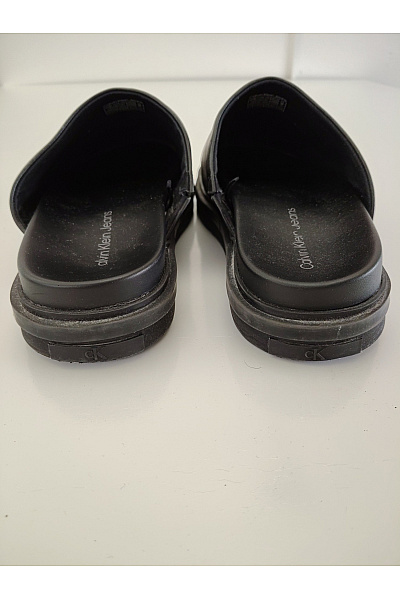 Calvin Klein Pánské černé kožené pantofle na platformě nazouvací Vel. EU 43 | Calvin Klein | obrázek 7