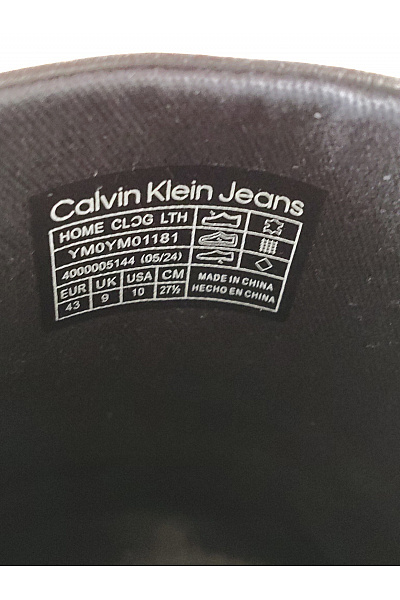 Calvin Klein Pánské černé kožené pantofle na platformě nazouvací Vel. EU 43 | Calvin Klein | obrázek 8