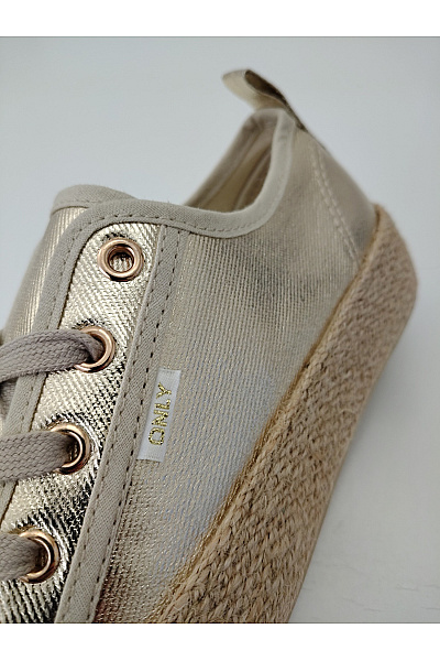 ONLY Zlaté dámské espadrilky na platformě šněrovací Velikost EU 37 | ONLY | obrázek 8