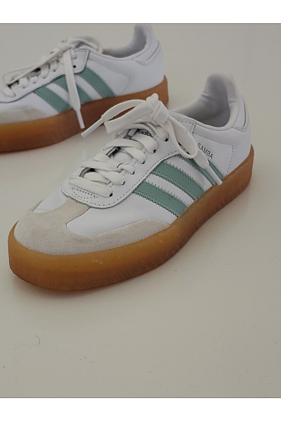 ADIDAS Dámské tenisky Sambae Bílé Béžové Zelené Vel. US 6 | ADIDAS | obrázek 7