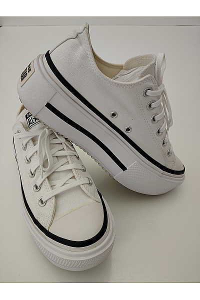 CONVERSE tenisky Bílé dámské na vysoké platformě šněrovací volnočasové Vel. EU 39.5 | CONVERSE | obrázek 5