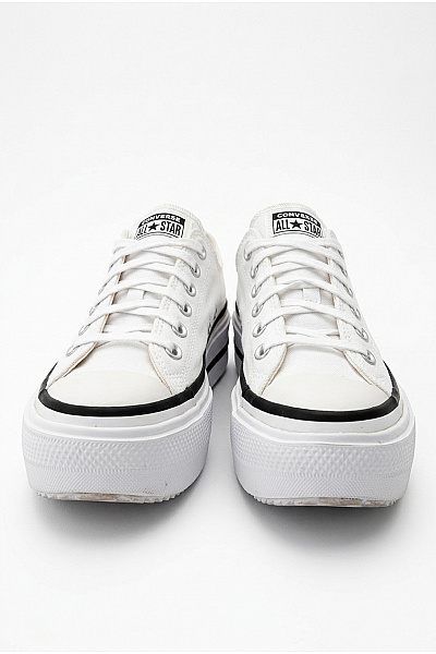 CONVERSE Tenisky Bílé Dámské Na Vysoké Platformě šněrovací Volnočasové Vel. EU 39.5