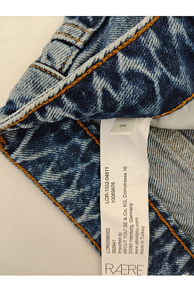 Dámské modré bavlněné džíny s vysokým pasem a širokými nohavicemi Velikost 26 | Unimoda | obrázek 7