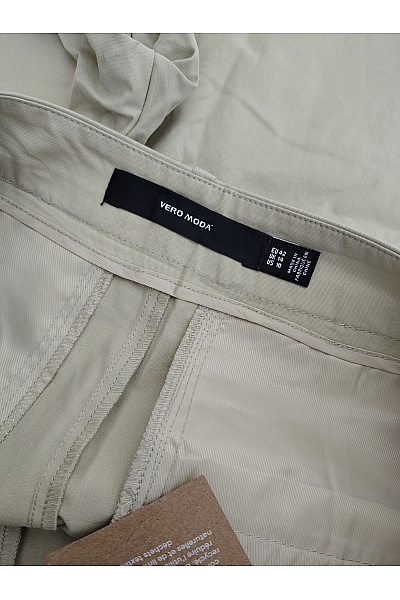 VERO MODA Béžové bavlněné bermudy s kapsami Vel. EU 42 | VERO MODA | obrázek 4