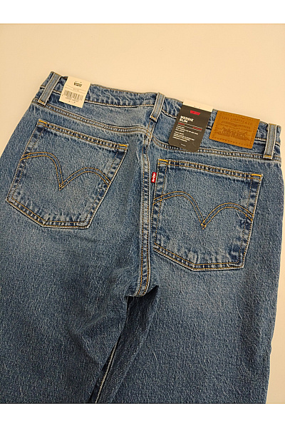LEVIS Dámské modré bavlněné džíny rovné klasické Velikost US 30 x 32 | LEVIS | obrázek 4