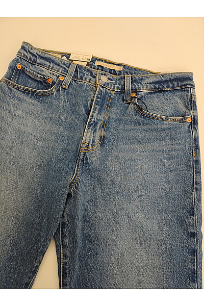 LEVIS Dámské modré bavlněné džíny rovné klasické Velikost US 30 x 32 | LEVIS | obrázek 5