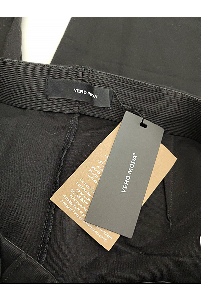 VERO MODA Černé široké elegantní kalhoty s vysokým pasem Vel. US L/32 | VERO MODA | obrázek 5