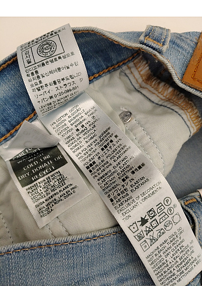 LEVIS Dámské bavlněné džíny rovné seprané Velikost US 29 | LEVIS | obrázek 7