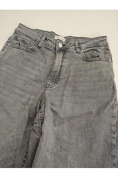 JDY Dámské šedé bavlněné džíny wide leg s vysokým pasem Vel. MEDIUM | JDY | obrázek 6