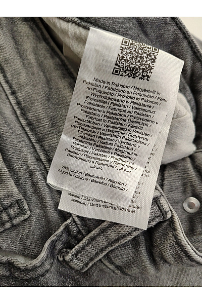 JDY Dámské šedé bavlněné džíny wide leg s vysokým pasem Vel. MEDIUM | JDY | obrázek 8