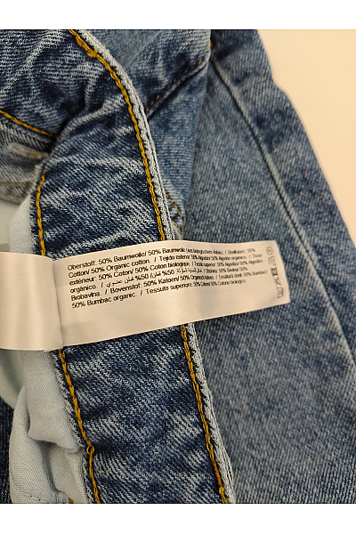 Dámské modré balonové džíny s vysokým pasem Velikost EU 34 | Unimoda | obrázek 7