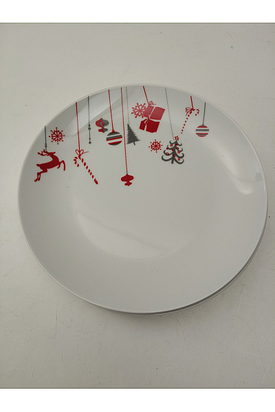 Vánoční Excelsa Merry Christmas jídelní sada talířů s motivem sobů a dárků | Unimoda | obrázek 11