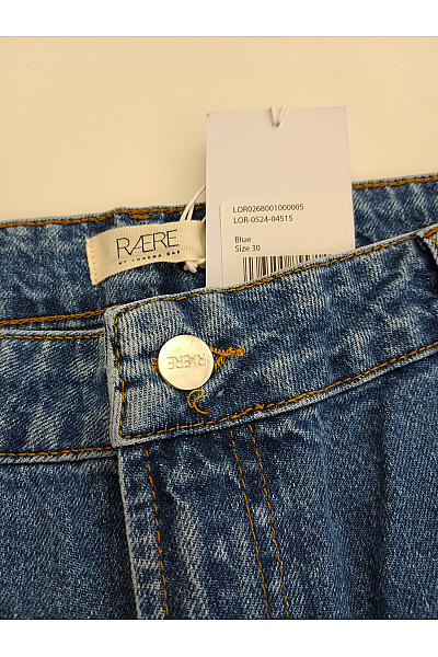 Rare Dámské modré bavlněné džíny wide leg s vysokým pasem Velikost 30 | Rare | obrázek 6