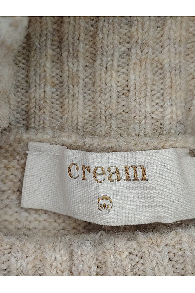 Cream Béžové pletené svetrové šaty s dlouhým rukávem a rolákem Velikost S | Cream | obrázek 6