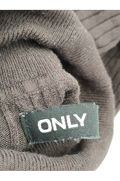 ONLY Dámský hnědý žebrovaný rolák s dlouhým rukávem basic Vel. L | ONLY | obrázek 6