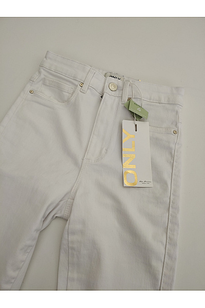 ONLY Bílé bavlněné džíny s vysokým pasem skinny Vel. XS/32 | ONLY | obrázek 5
