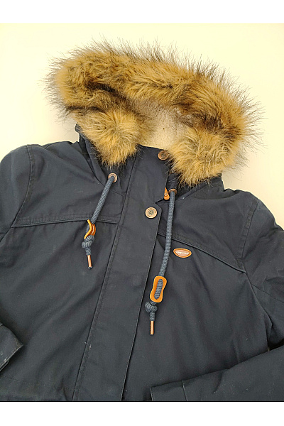 Ragwear Dámská černá zimní parka s kapucí a kožíškem Vel. XL | ragwear | obrázek 5