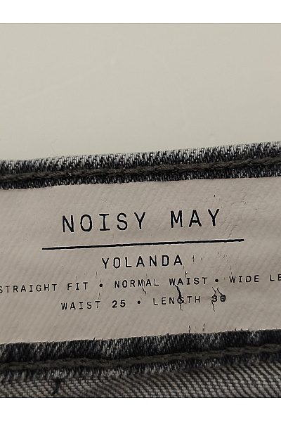 Noisy May Dámské bavlněné džíny s vysokým pasem rovné šedé Vel. 25/30 | Noisy May | obrázek 5