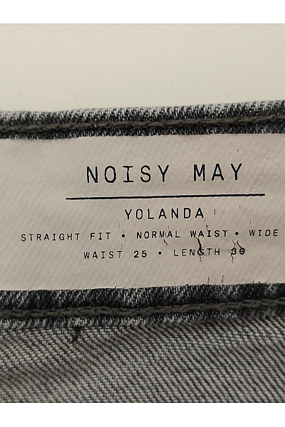 Noisy May Dámské bavlněné džíny s vysokým pasem rovné šedé Vel. 25/30 | Noisy May | obrázek 6