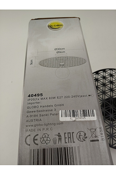 Černé stropní svítidlo s geometrickým vzorem květ života | Unimoda | obrázek 4
